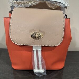 Guess Orange and Beige Backpack